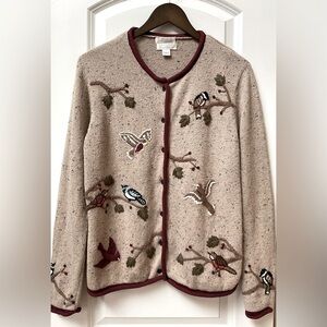 Christopher & Banks Vintage Embroidered Cardigan